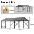 thumbnail image 7 of ALAULM 12X22FT Metal Carport Outdoor Carport Canopy Heavy Galvanized Garage Car Shelter with Enhanced Base and Roof, Duty Garage Shelter for Cars Boats Pickups Trucks, 7 of 7