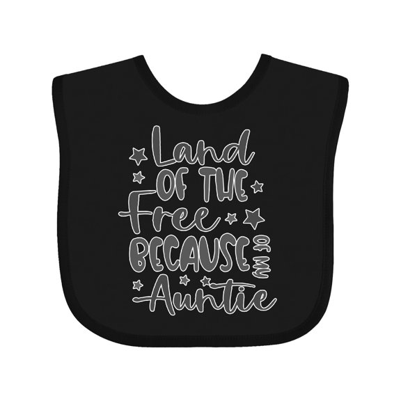 Inktastic Memorial Day Land of the Free Because of My Auntie Boys or Girls Baby Bib