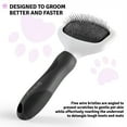 thumbnail image 5 of Poodle Pet Slicker Brush for Dogs, Cats, Rabbits - Dog Slicker Brush for Matted/Loose Hair, Fur, Knot - Doodle Brush for Dogs Short Hair & Long Hair - Dog Brush for Goldendoodle Grooming (Black), 5 of 9
