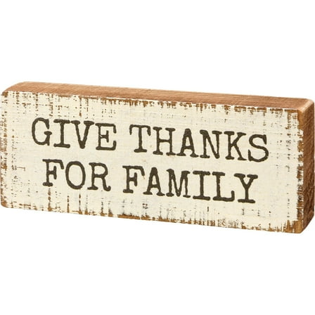 Block Sign - Give Thanks For Family