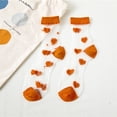 thumbnail image 2 of qolati Women Floral Sheer Crew Socks Elastic See Throughs Socks Summer Thin Mesh Lace Jacquards Socks Cute Cottagecore Accessories, 2 of 4