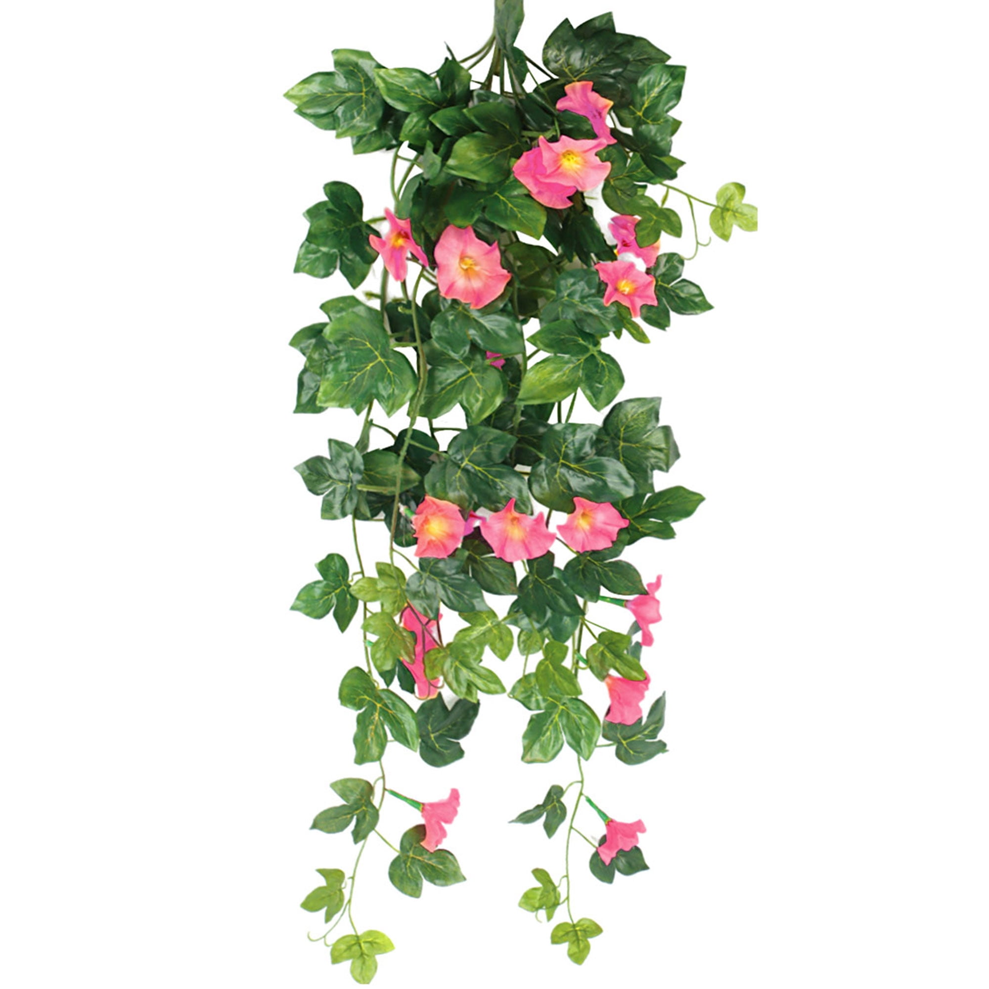 Haoyuetch 2PCS Artificial Rose Vine Flowers with Green Leaves,3Ft Hanging  Rose Ivy Plants for Home Wedding Party Garden Wall Decoration (Purple)