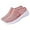Pink, variant on Women Summer Slip On Open Back Shoes Mesh surface Walking Lightweight Comfortable shoes
