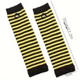 thumbnail image 1 of YOPTOP Festive Striped Winter Arm Sleeves - Fire Ninja Style - Women‘s Fashion Accessory - Hand Wash or Dry Clean - Elastic Material - Knit Pattern - Suitable for Outdoor Use - Decorativ, 1 of 7