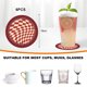 thumbnail image 2 of Posavasos para bebidas, juego de 6 posavasos de silicona, utilizados para mesas de madera, tazas, escritorios, bares, oficinas, antideslizantes, antiadherentes, fáciles de limpiar., 2 of 5