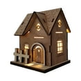 thumbnail image 1 of Casa de madera navideña iluminada Casa de madera iluminada Decoraciones navideñas Estilo B, 1 of 9