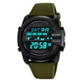 thumbnail image 4 of Digital Outdoor Sports Watch with Shockproof Waterproof Design, Luminous Display, Alarm, Stopwatch, and Adjustable Silicone Strap for Unisex Casual Use, 4 of 9