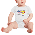 thumbnail image 2 of 50% Ugandan + 50% American = 100+% Cute Baby Bodysuit Newborn Clothes Outfits (White, 0-3 Months), 2 of 5