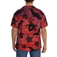 thumbnail image 3 of Fotbe Bats And Spiders Camisa Estampada de Manga Corta para Hombre, Casual de Verano, Estilo Playero, Sin Arrugas-X-Large, 3 of 5