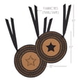 thumbnail image 2 of VHC Brands Farmhouse Star Primitive Chair Pad Seat Cushion, Round, Braided Jute, Black Tan, 15 inch, 2 of 5