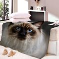 thumbnail image 2 of Cat Blanket, Cute Cat 3D Printing Throw Blanket, Soft Fluffy Flannel Blankets, 2 of 8