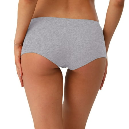 Pavied Cotton Underwear Seamless Underwear Cotton Panties Women S Plus Size Boxers Leggings Hip Raiser Boxers Cheeky Underwear No Show Underwear Gray M