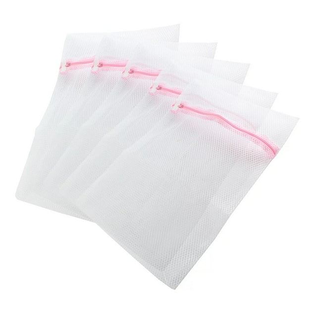 5 unidades de bolsa de malla para lavar ropa Bolsa de malla resistente para ropa interior, ropa y prendas de vestir Bolsa de lavado para viajes Talla M