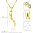 thumbnail image 4 of ChicSilver 18K Gold Plated Sterling Silver Lucky Italian Horn Pendant Necklace Protection Amulet Jewelry, 4 of 8