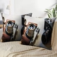 thumbnail image 3 of LALILO Throw Pillow Covers Two Old School Vintage Light Brown Cushion Cover 18" x 18", 2 Pack, 3 of 6