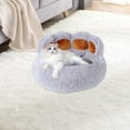 thumbnail image 2 of Paw Shape Calming Pet Bed, Plush Faux Fur Donut Bed for Dogs & Cats, Machine Washable, Non-Slip Bottom, Calming Cozy Comfy Small Dog and Cat Bed, 2 of 6