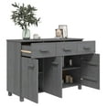 thumbnail image 5 of Sideboard HAMAR Dark Gray 44.5"x15.7"x31.5" Solid Wood Pine, 5 of 10
