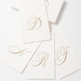thumbnail image 3 of Caspari Servilletas de toalla para invitados de lino, papel blanco perla y dorado, letra H, paquete de 24, 3 of 5
