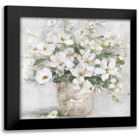 Swatland, Sally 12x12 Black Modern Framed Museum Art Print Titled - Spring Cottage Blooms II