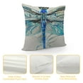 thumbnail image 4 of ARISTURING Colorful Dragonfly Throw Pillow Cover Blue Teal Turquoise Watercolor Decorative Soft Square Cushion Case Spring Summer Animal Home Decor Couch Sofa Standard Size Accent Pillowcase, 4 of 5