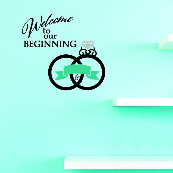 Custom Decals Welcome To Our Wall Art Size: 16 X 16 Inches Color: Multi