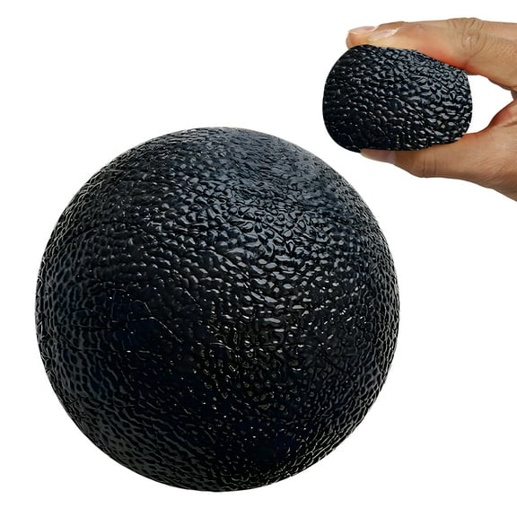 BESTSKY Stress Ball,Silicone Grip Strength Trainer for Hand Rehabilitation,Round Stress Balls for Relaxation and Finger Exercise,Black