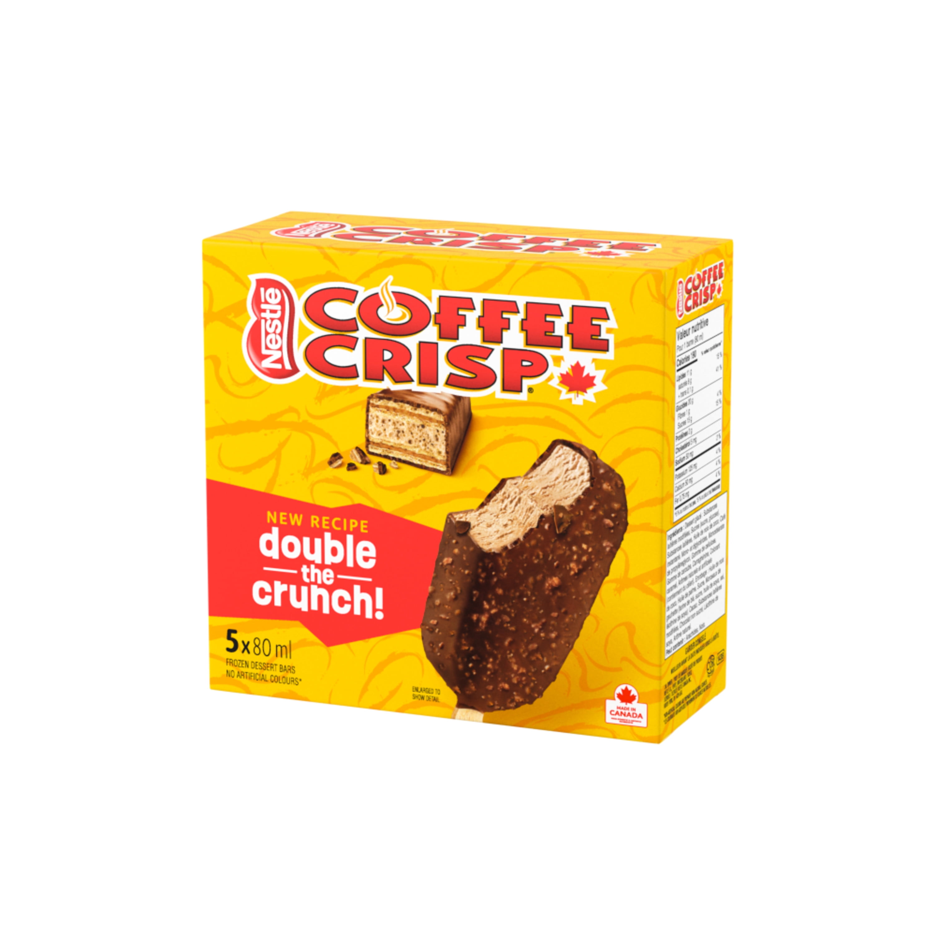 Frozen Dessert Bars, Coffee Frozen Dessert In A Milk Chocolatey Shell With Crispy Wafer Pieces, Crafted In Canada With Canadian Dairy, No Artificial Colours, Individually Wrapped