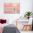 thumbnail image 2 of Pink Sky Surfer Canvas Wall Art, design by LSR Design Studio, 2 of 8