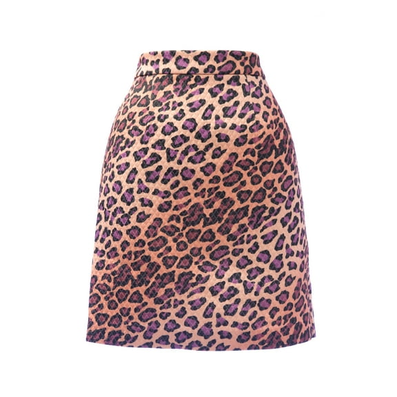 Von Vonni Women's Mini Skirt Small Pink Animal Print