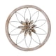 thumbnail image 1 of Decoración de pared de metal con flores, adorno decorativo moderno de pared, escultura de pared para el hogar Oro, 1 of 9