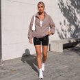 thumbnail image 2 of SUNBS Womens Fleece Jackets Zip Up Oversized Sweatshirts Winter Clothes Long Sleeve Sherpa Fall Outfits Fashion, 2 of 9