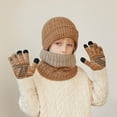 thumbnail image 2 of UFOUND 4 To 10 Years Old Children Hat Neck Gloves 3PCS Set Of Warm Winter Ear Protective And Warm Knitted Woolen Hat For Big Children, 2 of 6
