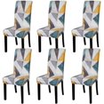 thumbnail image 1 of Dining Chair Cover Set of 6 Stretch Dining Chair Slipcovers Removable Washable Decorative Chair Protector Covers for Dining Room Home Wedding Banquet Party Hotel (Printed 06, 6 Pack), 1 of 8