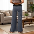 thumbnail image 5 of Palazzo Pants for Women 2026 Casual Elastic High Waist Wide Leg Flowy Yoga Pants Loose Fit Lounge Trousers, 5 of 6