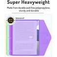 thumbnail image 5 of Binder Pocket, 5 Pack Super Heavyweight Poly Binder Pocket with Hook and Loop Fasteners Closure, Binder Folders Side Loading, 3 Ring Binder Pocket, Letter Size, Extended, 5 of 16