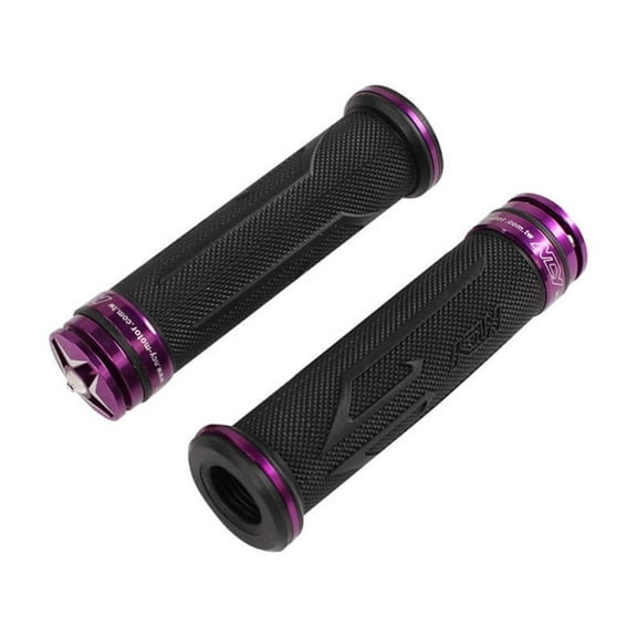 NCY Aluminum Rhinestone Grip Set (Purple, 7/8"); Universal
