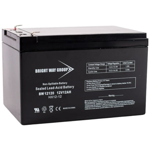 Pride Mobility Jazzy 2 Replacement Battery by Bright Way, 12V 12Ah
