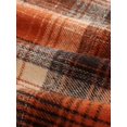 thumbnail image 4 of Womens Wool Plaid Mini Skirt Fall Winter High Waisted Bodycon Pencil Skirt Orange XL, 4 of 7