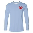 thumbnail image 3 of Generic Men's Valentine T-Shirt Heart Printed Round Neck Long Sleeve Loose Blouse Casual Holiday Athletic Fashion Pullover Tops, 3 of 4