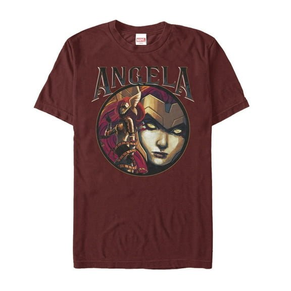 Men's Marvel Angela Circle  Graphic Tee Cardinal 2X Large