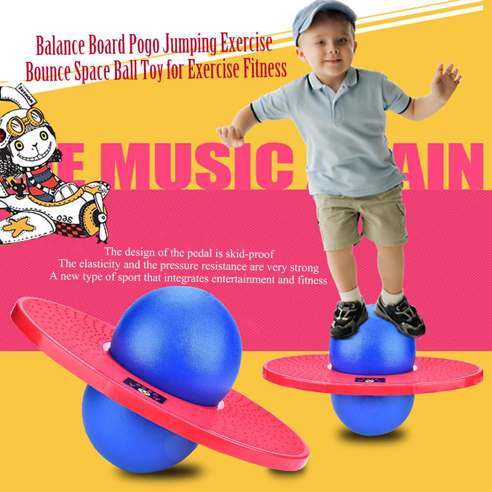 Balance Pogo Jumping Exercise Bounce Space Ball for Kids Adults Blue 