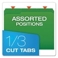 thumbnail image 4 of Double-Ply Reinforced Top Tab Colored File Folders, 1/3-Cut Tabs, Letter Size, Bright Green, 100/box | Bundle of 5 Boxes, 4 of 7