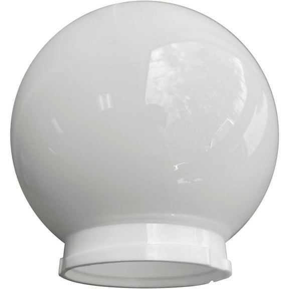 Beam Lighting 6-inch White Acrylic Replacement Globe - Cover for Ceiling, Wall Fixtures, Lamp Posts, or Streetlights