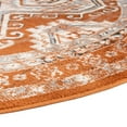 thumbnail image 5 of Unique Loom Charlotte Collection Area Rug - Quail (10' Round Terracotta/Light Blue), 5 of 6