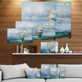 thumbnail image 2 of Designart - Grand Voilier - Impression de Peinture Mer & Rivage sur Toile Enveloppée, 2 of 2