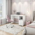 thumbnail image 5 of Techni Mobili Contemporary 3-Drawer Computer Desk, White, 5 of 11