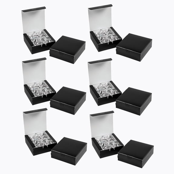 Fun Express 5" x 4 1/2" Bulk 60 Pieces Black Square Cardstock Party Favor Boxes