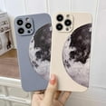 thumbnail image 4 of Compatible for iPhone 13 Pro Max 6.7 Inch Moon Case, The Cool Night Moon Pattern Design Case for Women Girls Men Soft TPU Shockproof Camera Protective Back Cover Case - Gray, 4 of 10
