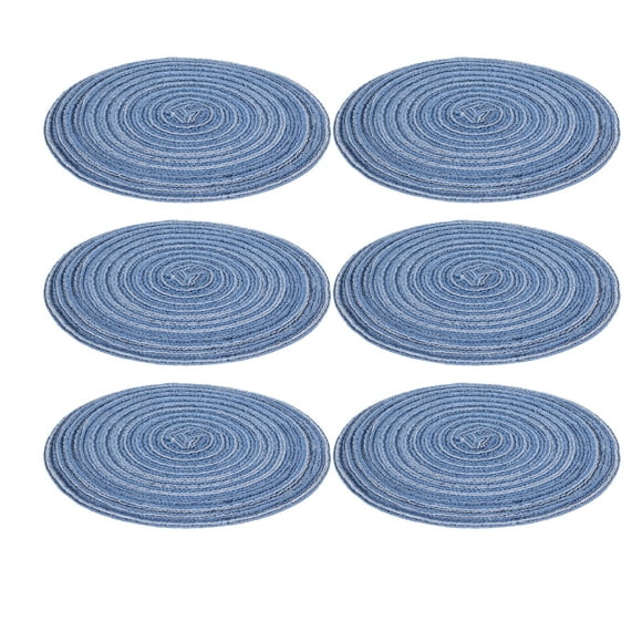 Plate Mat,6Pcs Round Placemats Braid Woven Placemats Place Mats Power Packed Performance