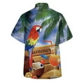 thumbnail image 4 of Mens T-shirts Men's Spring/ summer Fashion Casual Parrot Print Party Beach Loose Print Short Sleeve Shirt Men Long Sleeve Layering Shirt Short Men Casual Sports Shirts Sippers for Toddlers Blue XL, 4 of 4